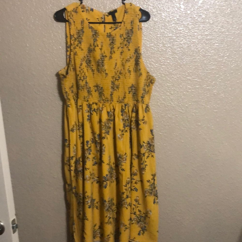 Torrid Yellow Flower Print Sun Dress - 4X